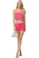 Anna-Kaci Women's Sparkly Sequin Shorts Elastic Waist Glitter Straight Leg Party Shorts with Pockets