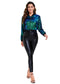 Women's Sparkly Sequin Cropped Jacket Long Sleeve Zipper Up Party Club Bomber Jacket