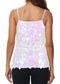 Anna-Kaci Womens Sequin Cami Tops Sleeveless Spaghetti Strap Shimmer Glitter Party Tank Top