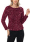 Anna-Kaci Women's Sequin Tops Sparkly Long Sleeve Glitter Evening Party Concert Shirt Blouse