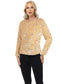 Anna-Kaci Women's Sequin Tops Sparkly Long Sleeve Glitter Evening Party Concert Shirt Blouse