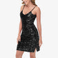 Women's Sequin Bodycon Dress with Spaghetti Straps and Side Slit