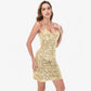 Women's Sequin Bodycon Dress with Spaghetti Straps and Side Slit