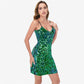 Women's Sequin Bodycon Dress with Spaghetti Straps and Side Slit
