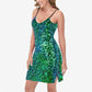 Women's Sequin Bodycon Dress with Spaghetti Straps and Side Slit