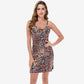 Women's Sequin Bodycon Dress with Spaghetti Straps and Side Slit