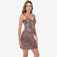 Women's Sequin Bodycon Dress with Spaghetti Straps and Side Slit