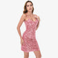 Women's Sequin Bodycon Dress with Spaghetti Straps and Side Slit