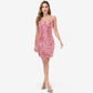 Women's Sequin Bodycon Dress with Spaghetti Straps and Side Slit