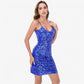 Women's Sequin Bodycon Dress with Spaghetti Straps and Side Slit
