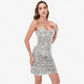 Women's Sequin Bodycon Dress with Spaghetti Straps and Side Slit