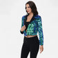 Sequin Cropped Blazer Long Sleeve Sparkly Open Front Jacket