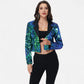 Sequin Cropped Blazer Long Sleeve Sparkly Open Front Jacket