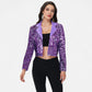 Sequin Cropped Blazer Long Sleeve Sparkly Open Front Jacket