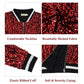 Sequin Bomber Jacket with Ribbed Trim and Front Zipper Closure