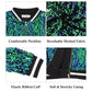 Sequin Bomber Jacket with Ribbed Trim and Front Zipper Closure