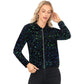 Sequin Bomber Jacket with Front Zipper Closure and Ribbed Trim