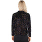 Sequin Bomber Jacket with Front Zipper Closure and Ribbed Trim