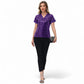 Sequin Short Sleeve Top with Satin Trim V-Neckline and Rolled Cuffs