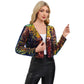 Sequin Open Front Cardigan with Long Sleeves and Cropped Fit