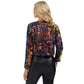 Sequin Open Front Cardigan with Long Sleeves and Cropped Fit