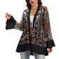 Sequin Mesh Cardigan with Sheer Embellished Sleeves and Flowing Open Front Design for Layering Style