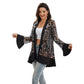 Sequin Mesh Cardigan with Sheer Embellished Sleeves and Flowing Open Front Design for Layering Style