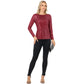 Long Sleeve Sequin Top with Crew Neck and Fitted Silhouette