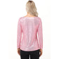 Long Sleeve Sequin Top with Crew Neck and Fitted Silhouette
