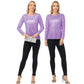 Long Sleeve Sequin Top with Crew Neck and Fitted Silhouette