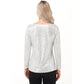 Long Sleeve Sequin Top with Crew Neck and Fitted Silhouette