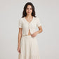 High Waist Smocked Tiered Maxi Skirt Boho Flowy Textured Long Skirt