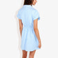 Short Sleeve Striped Dress with Elastic Waist