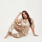 Plus Size 2-Piece Floral Kimono Robe Set with Short Sleeve Open Front Longline Cover Up and Matching Inner Dress