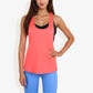 Relaxed Fit Racerback Tank Top with Scoop Neckline