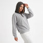 Contrast Collar Henley Long Sleeve Relaxed Pullover Sweatshirt