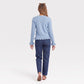 Ruffle Hem Crew Neck Long Sleeve Knit Sweater
