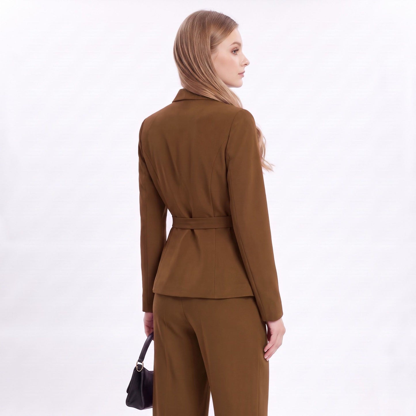 Shawl Collar Blazer and Straight Leg Pants Two Piece Suit Set