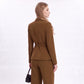 Shawl Collar Blazer and Straight Leg Pants Two Piece Suit Set