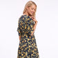 Abstract Floral V Neck Tiered Maxi Dress