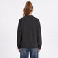 Long Sleeve Polo Sweatshirt with Snap Button Placket