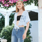 Crochet Floral Lace Short Sleeve Cropped Shrug