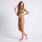 Ribbed Underwire Bikini Set with Adjustable Straps and High Cut Bottom