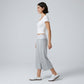 Polka Dot Contrast Waistband Cropped Wide-Leg Trousers