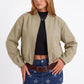 Casual Lightweight Cropped Bomber Jacket