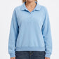 Long Sleeve Polo Sweatshirt with Snap Button Placket