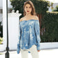 Long Sleeve T Shirt V Neck Casual Basic Tee Tie Dye Tops