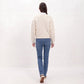 Wavy Pointelle Button-Front Long Sleeve Knit Cardigan