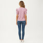 Short Sleeve Puff Sleeve Knit Top with Crew Neck and Soft Textured Fabric