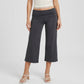 Foldover Waistband Cropped Wide-Leg Trousers Eye-Catching